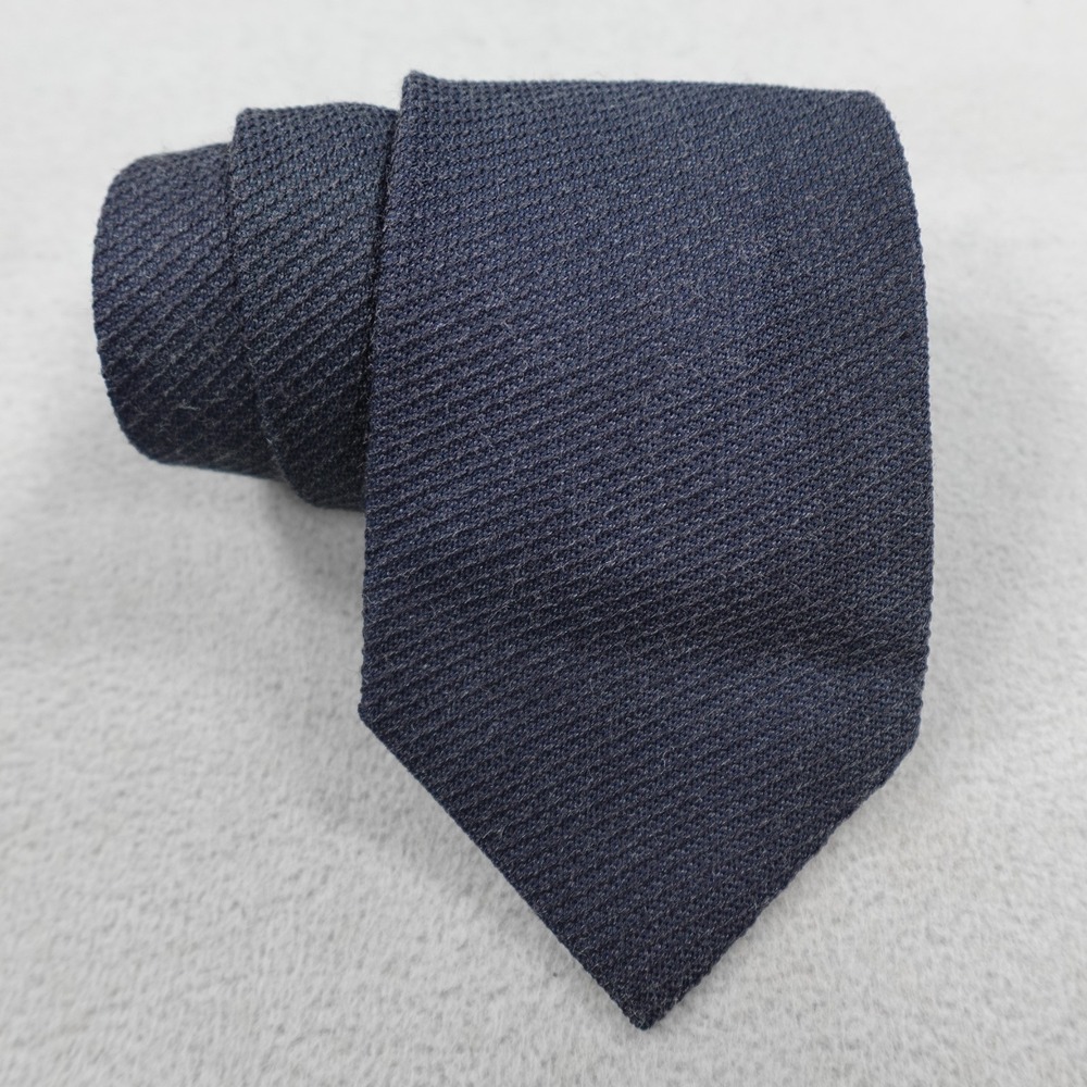 Canali Silk Tie Gray Textured Mens Necktie Luxury Designer Made In Italy